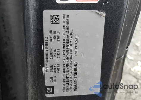 2016 Cadillac Ats-V из США, поврежденный, VIN 1G6AN1RY7G0105426